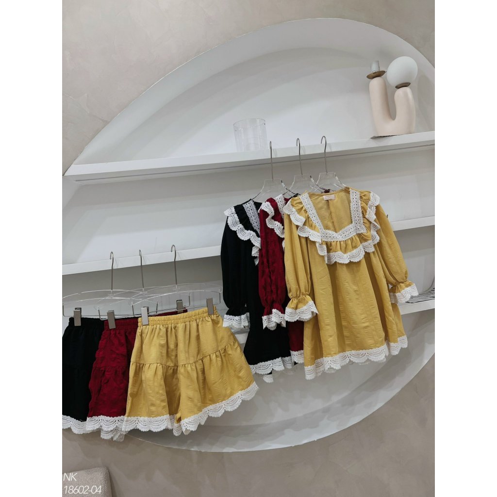 SET SHORT PHỐI REN TAY LỠ - Hình ảnh 4