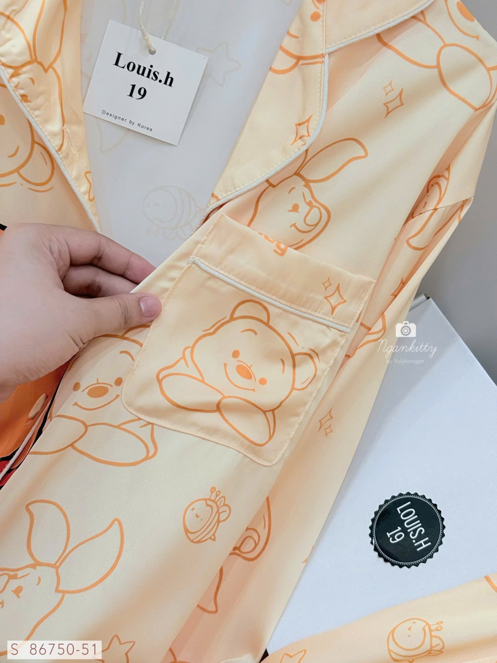 SET PIJAMA DÀI GẤU POOH LOUIS.H - Hình ảnh 7