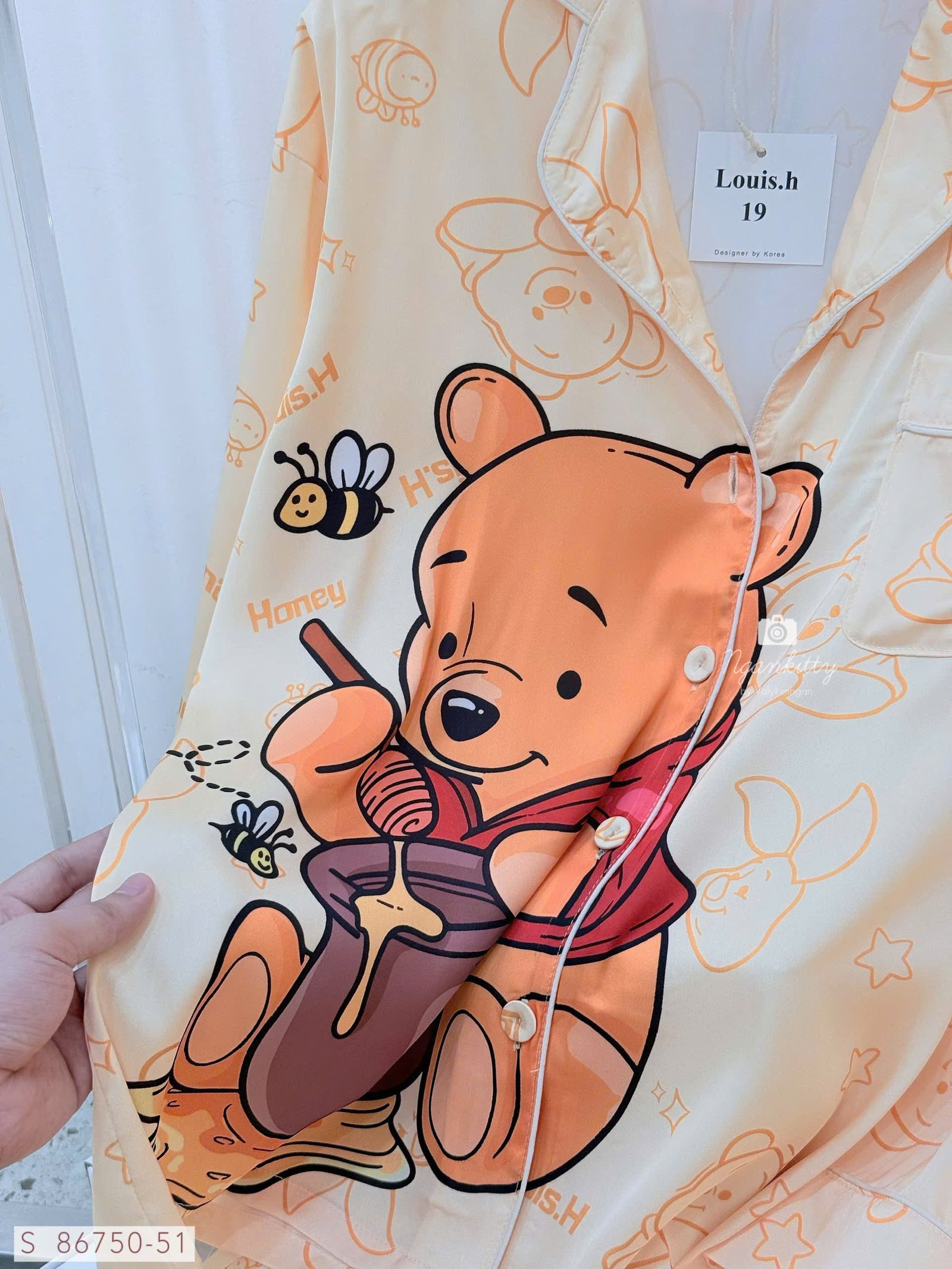 SET PIJAMA DÀI GẤU POOH LOUIS.H - Hình ảnh 6