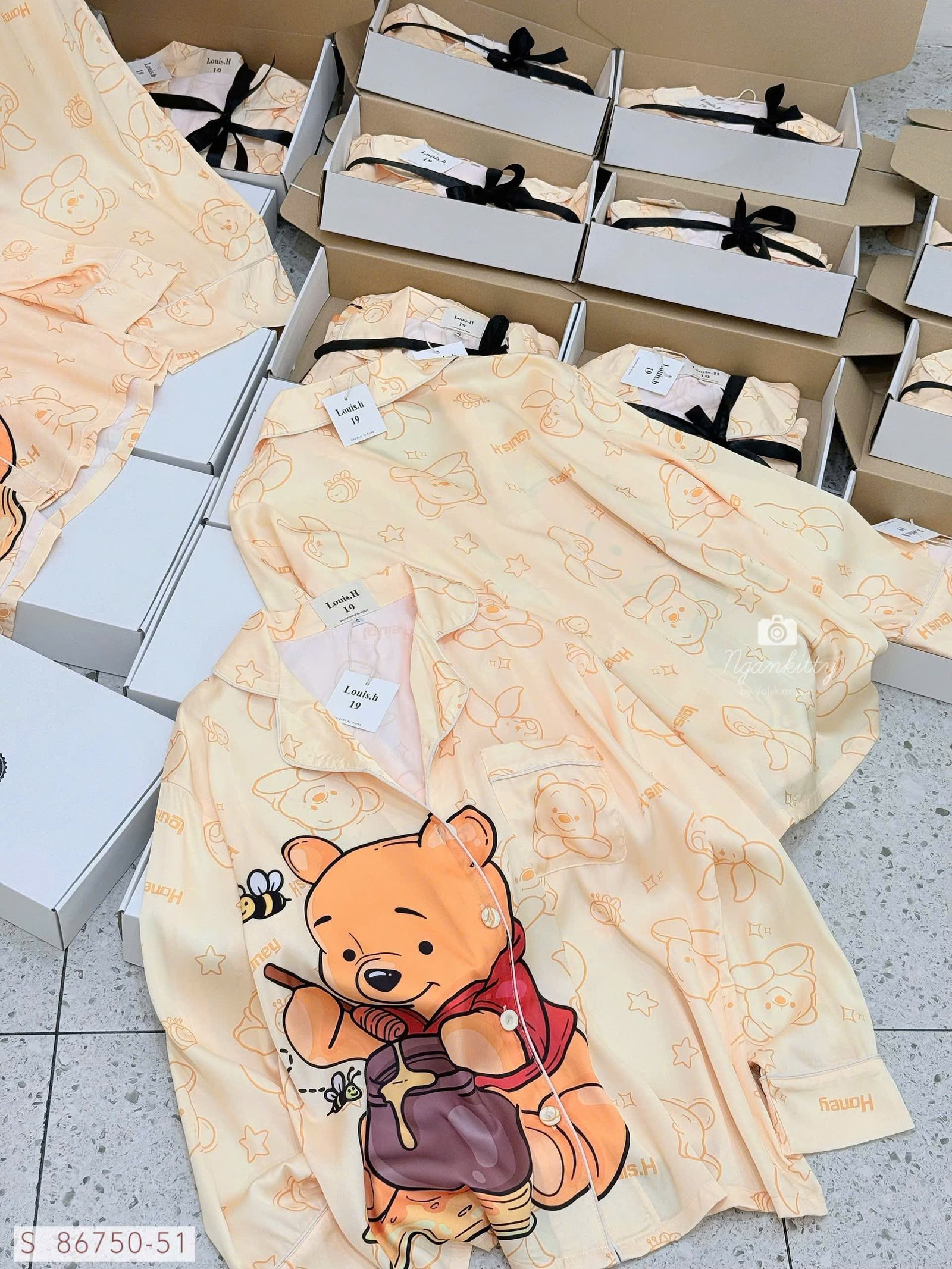 SET PIJAMA DÀI GẤU POOH LOUIS.H - Hình ảnh 5
