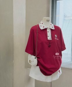 ÁO HELLOKITTY CỔ BI MIX REN