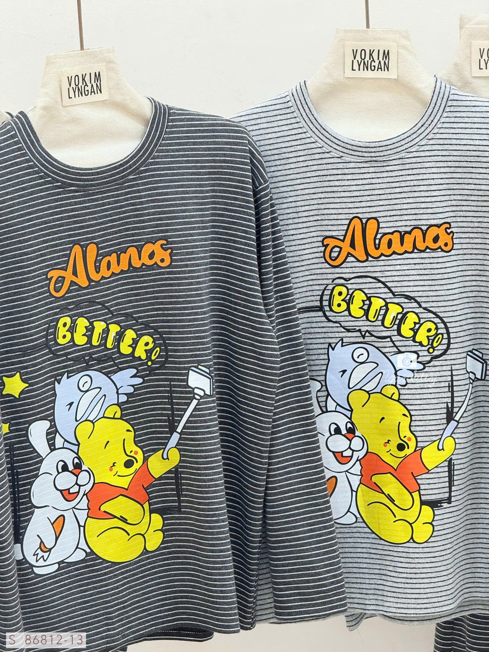 SET ÁO TD GẤU POOH SỌC ALANES - Hình ảnh 3