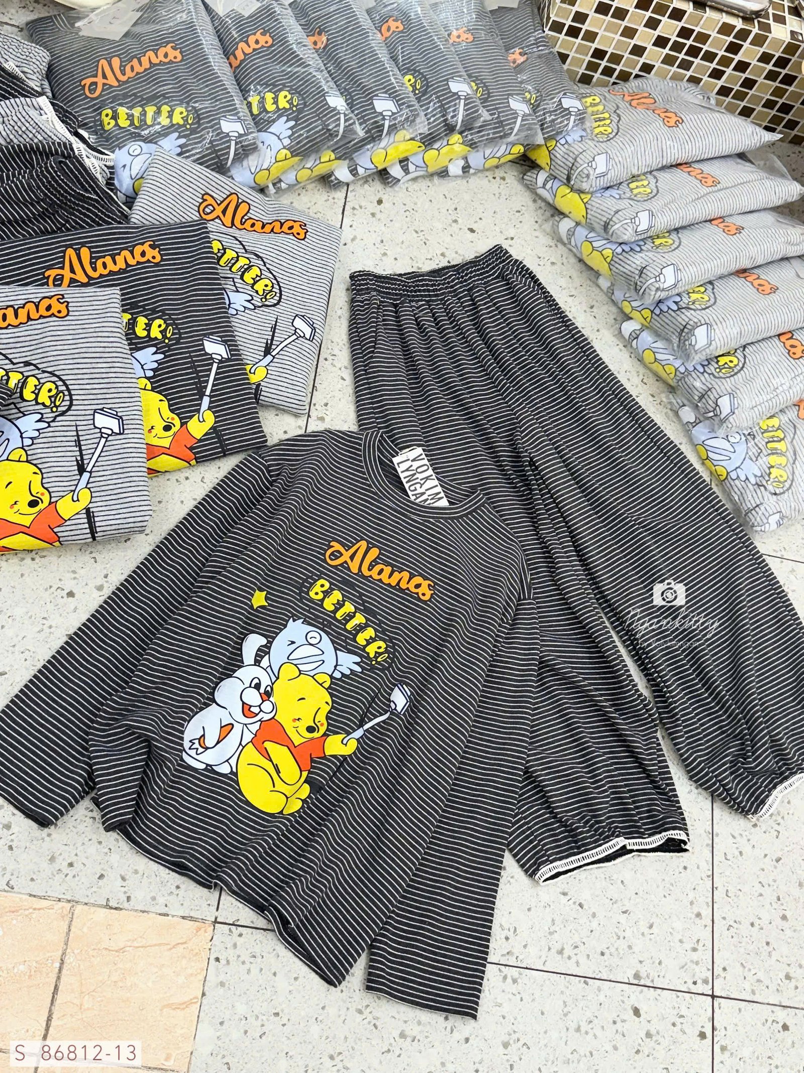 SET ÁO TD GẤU POOH SỌC ALANES - Hình ảnh 4