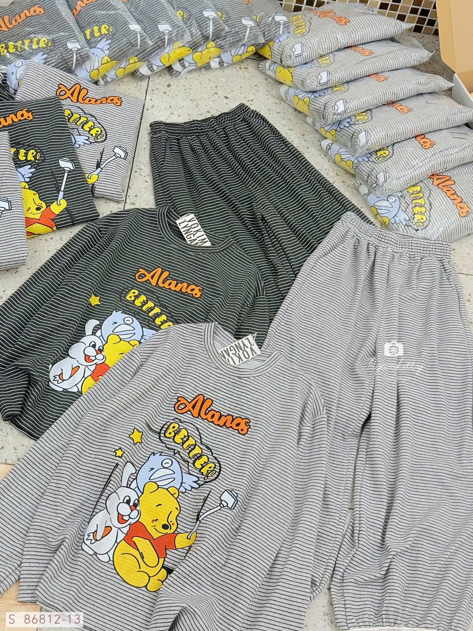 SET ÁO TD GẤU POOH SỌC ALANES - Hình ảnh 2