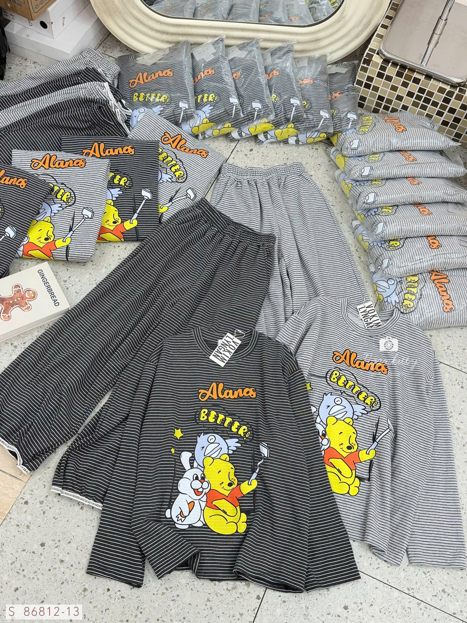 SET ÁO TD GẤU POOH SỌC ALANES - Hình ảnh 6