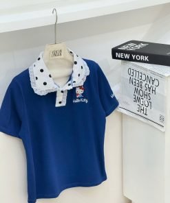 ÁO BABYTEE HELLOKITTY CỔ CARO REN