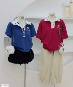 Alternative view of ÁO BABYTEE HELLOKITTY CỔ CARO REN