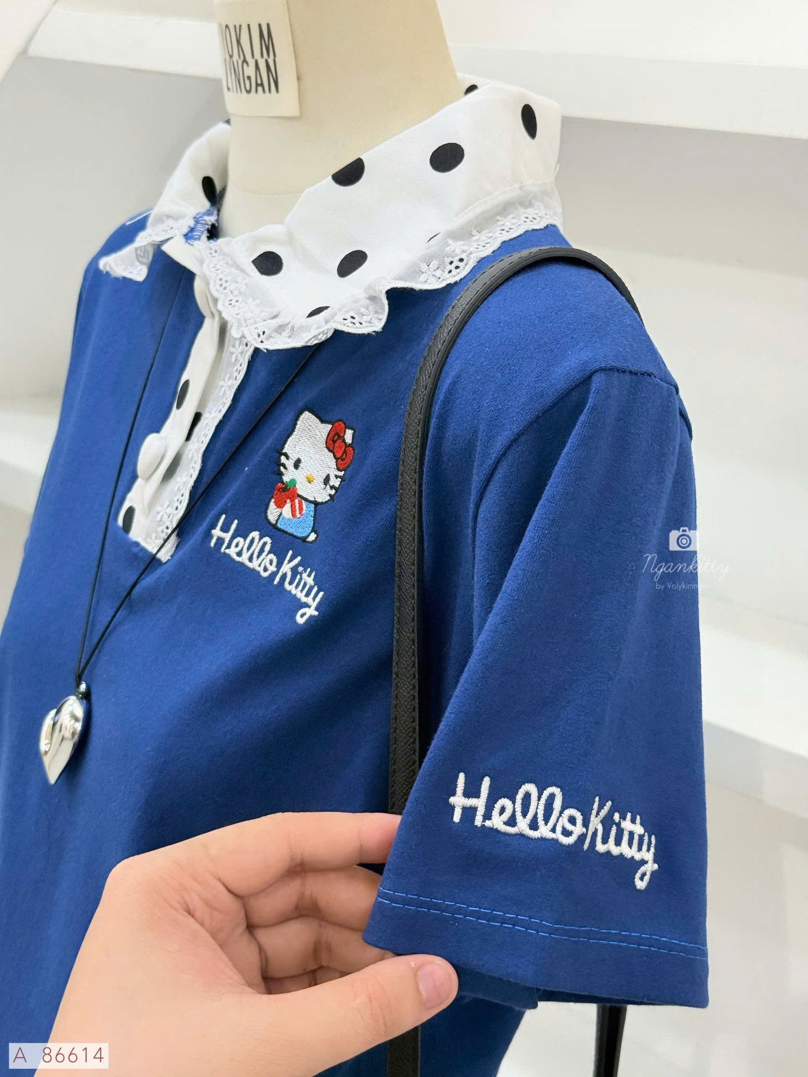 ÁO BABYTEE HELLOKITTY CỔ CARO REN - Hình ảnh 6