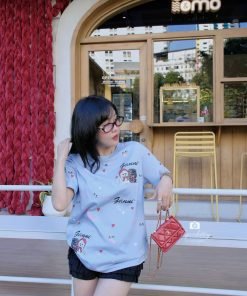 Alternative view of ÁO CHÓ SAO TIM GANNI XANH