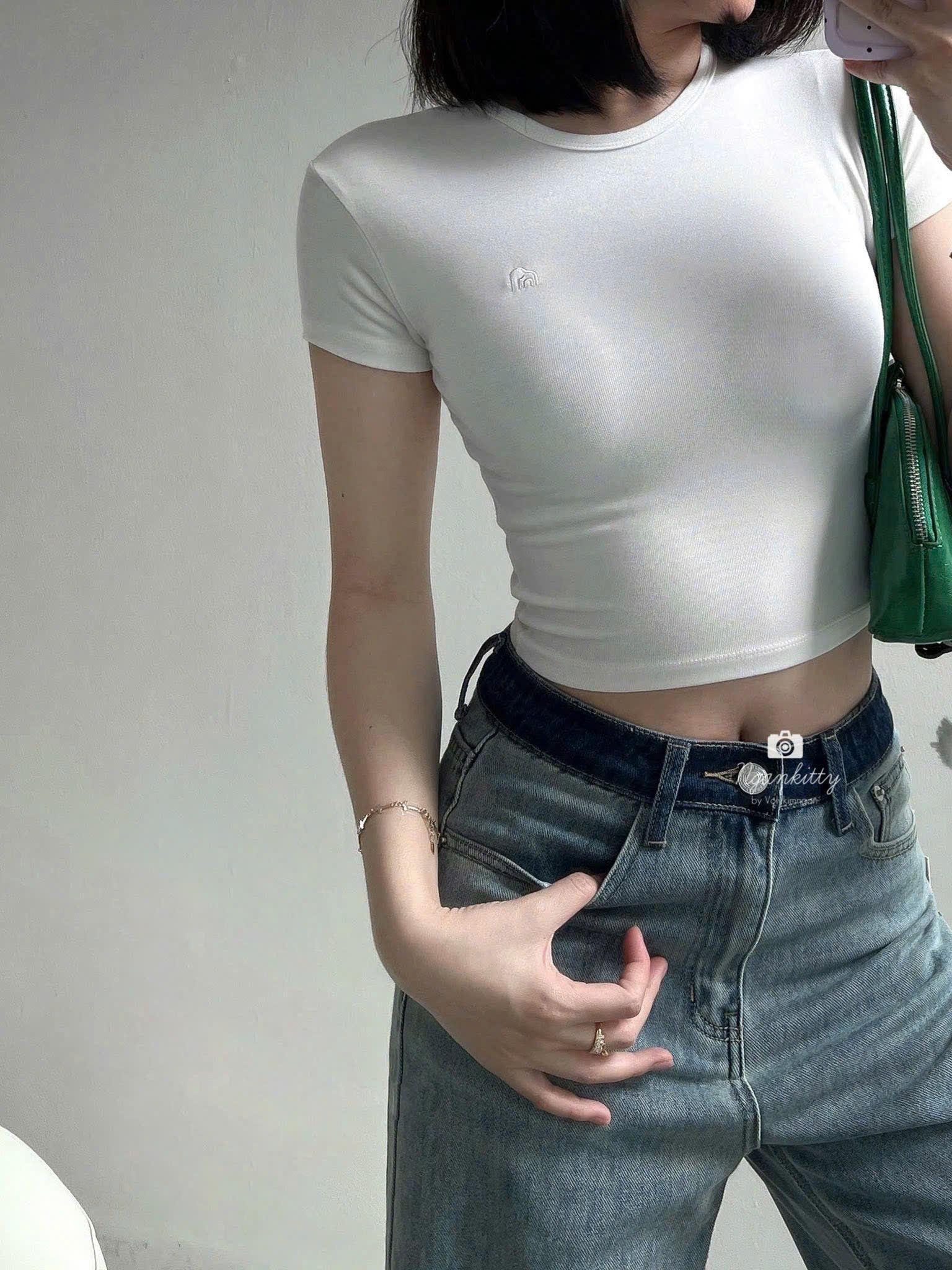 QUẦN JEAN SUÔNG LƯNG VIỀN WAX ĐẬM - Hình ảnh 2