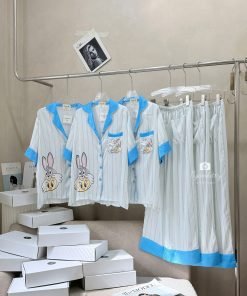 SET PIJAMA SỌC THỎ GÀ
