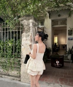 Alternative view of SET 2 DÂY DOLL VIỀN REN LINEN