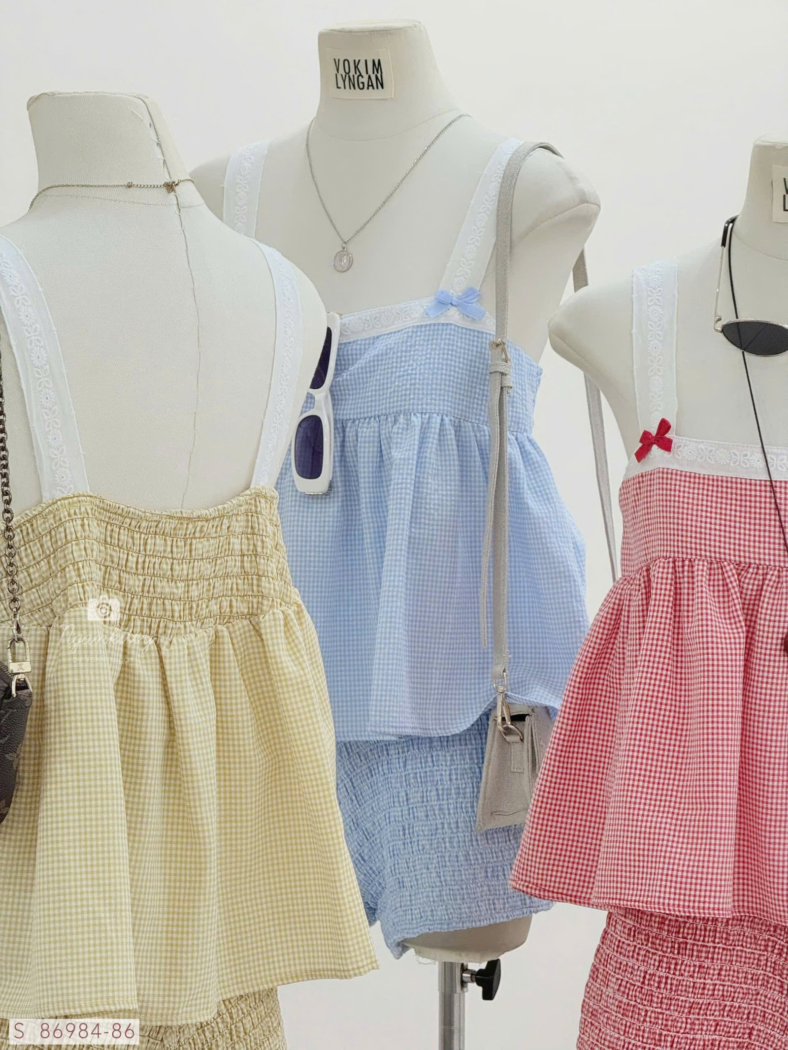 SET CARO ÁO BABYDOLL QUẦN NHÚM - Hình ảnh 2