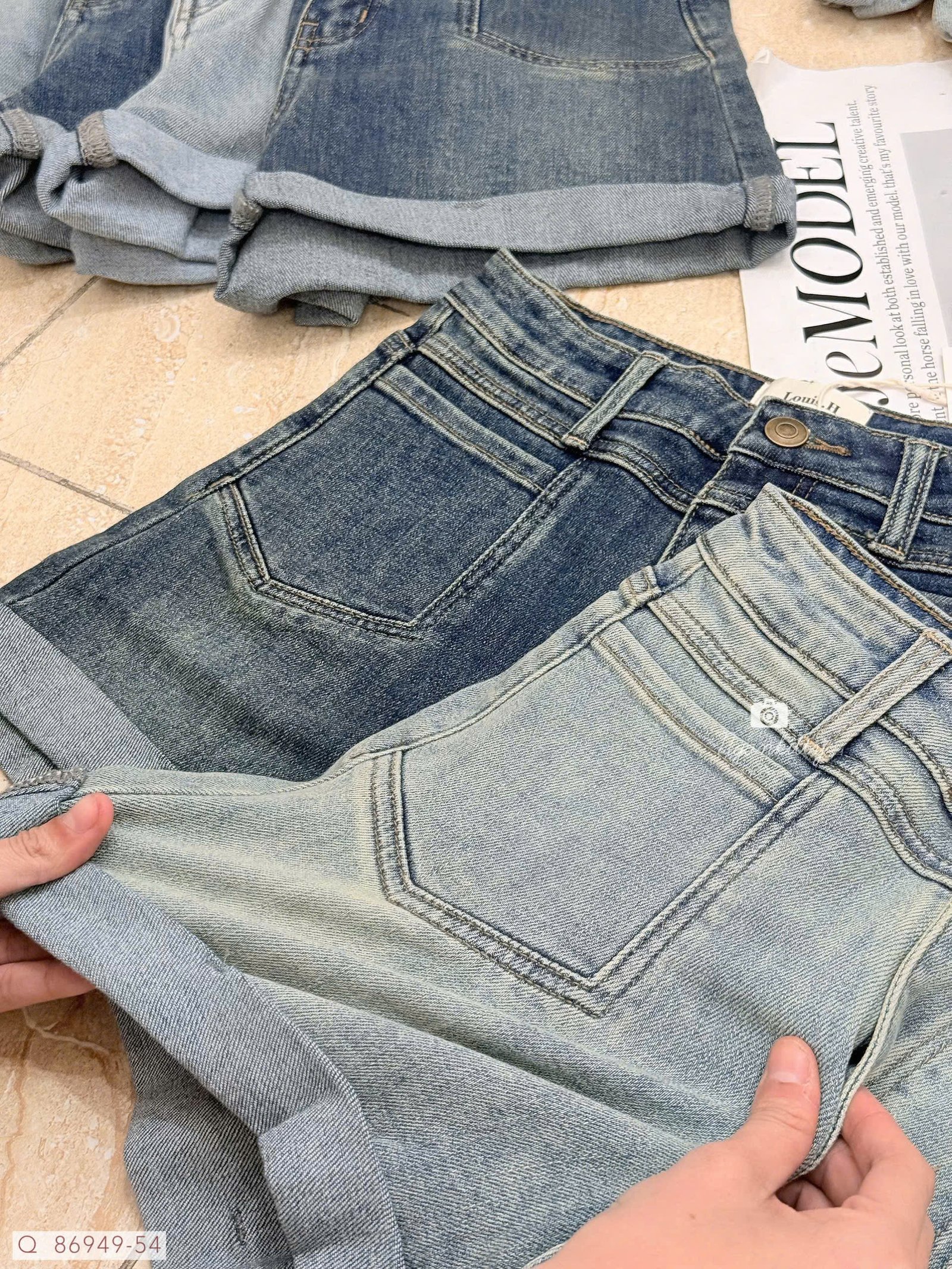QUẦN SHORT JEAN TÚI NGƯỢC - Hình ảnh 4