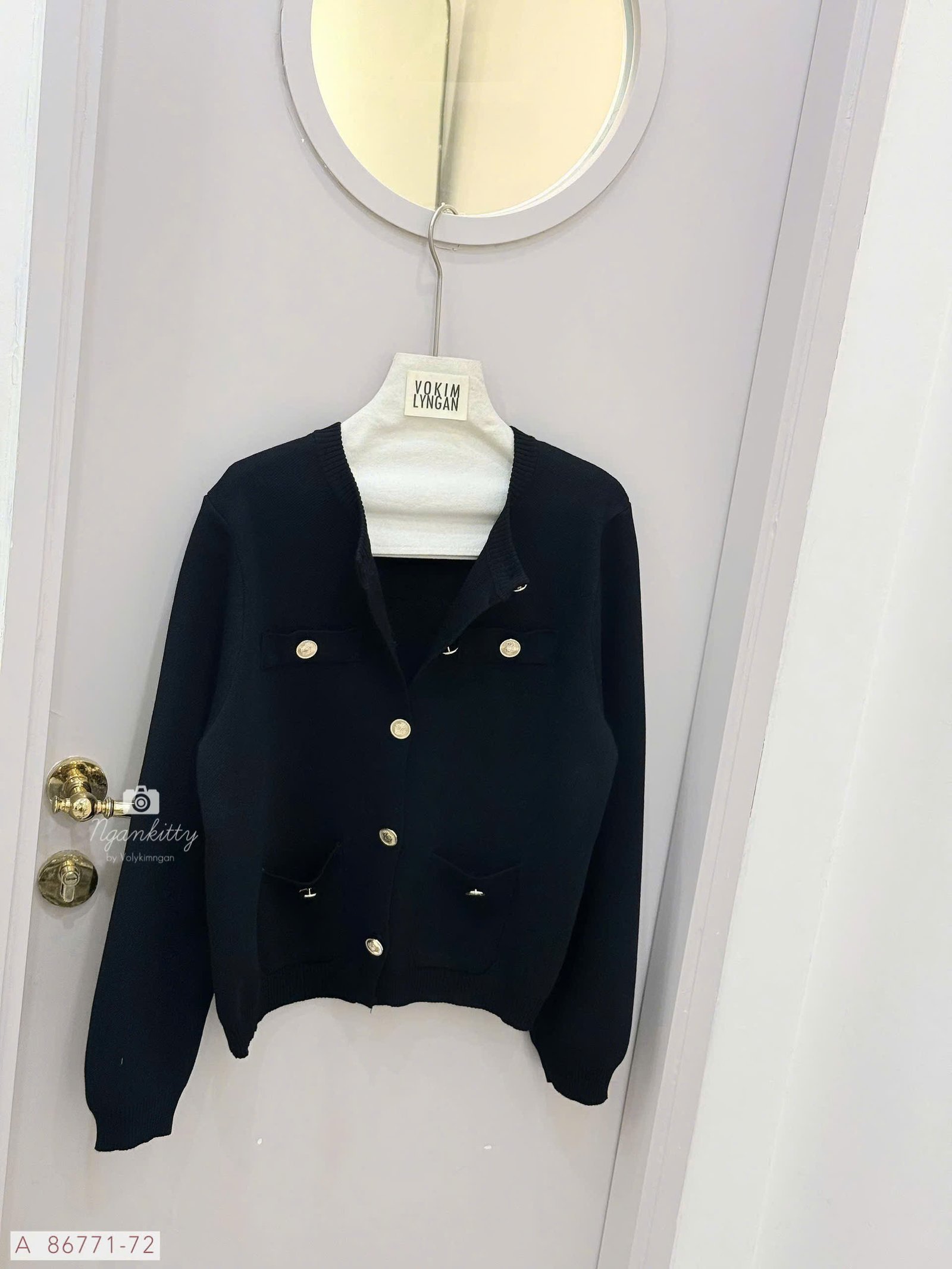 ÁO LEN CARDI TD MONTEGI NÚT VÀNG - Hình ảnh 2