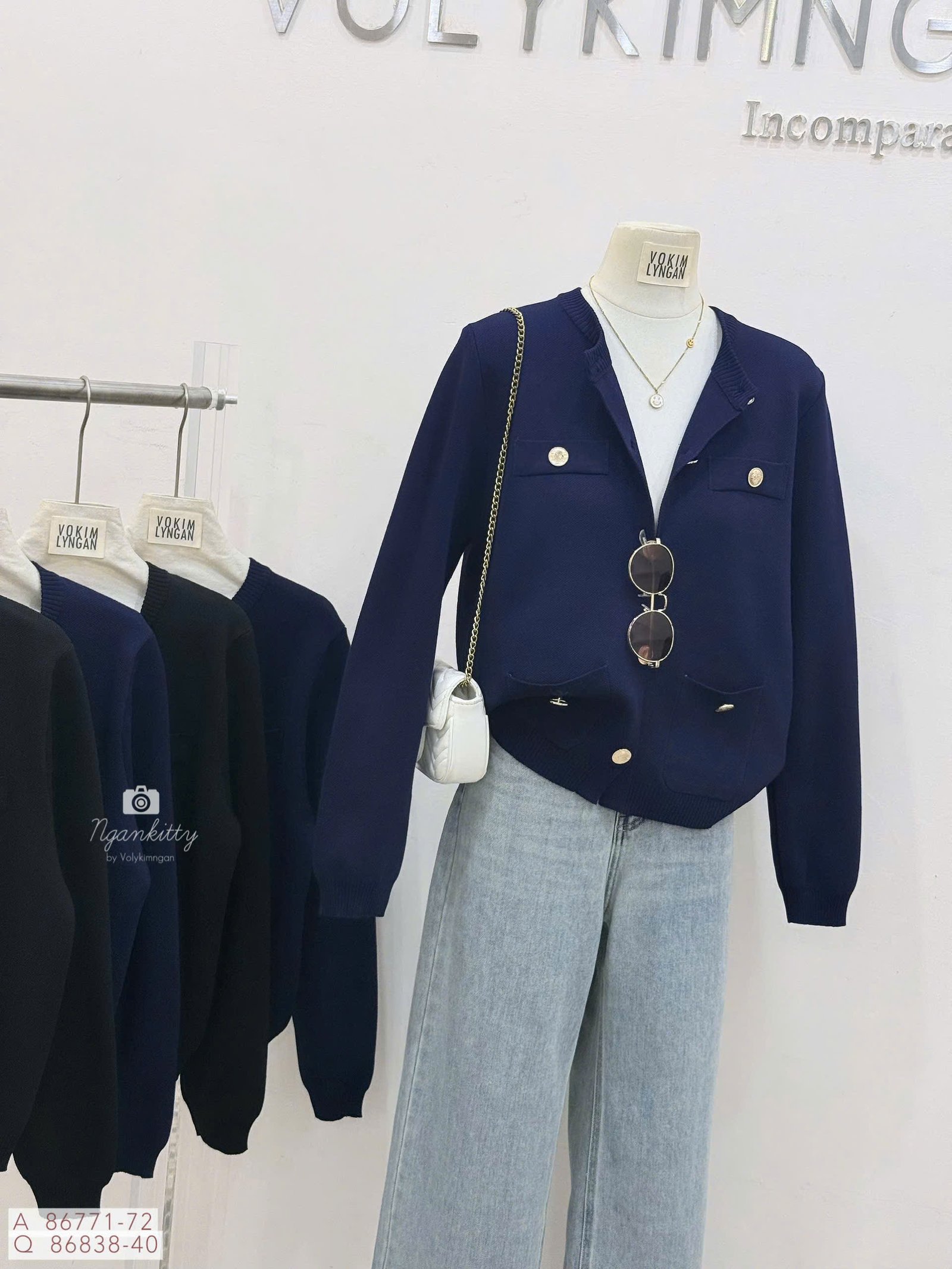 ÁO LEN CARDI TD MONTEGI NÚT VÀNG - Hình ảnh 12