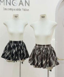 Alternative view of CHÂN VÁY CARO XẾP LY