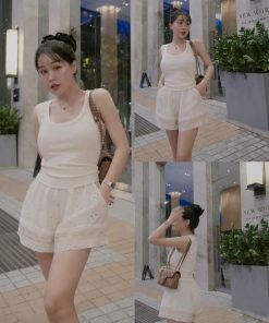 QUẦN SHORT HỌA TIẾT MIX REN