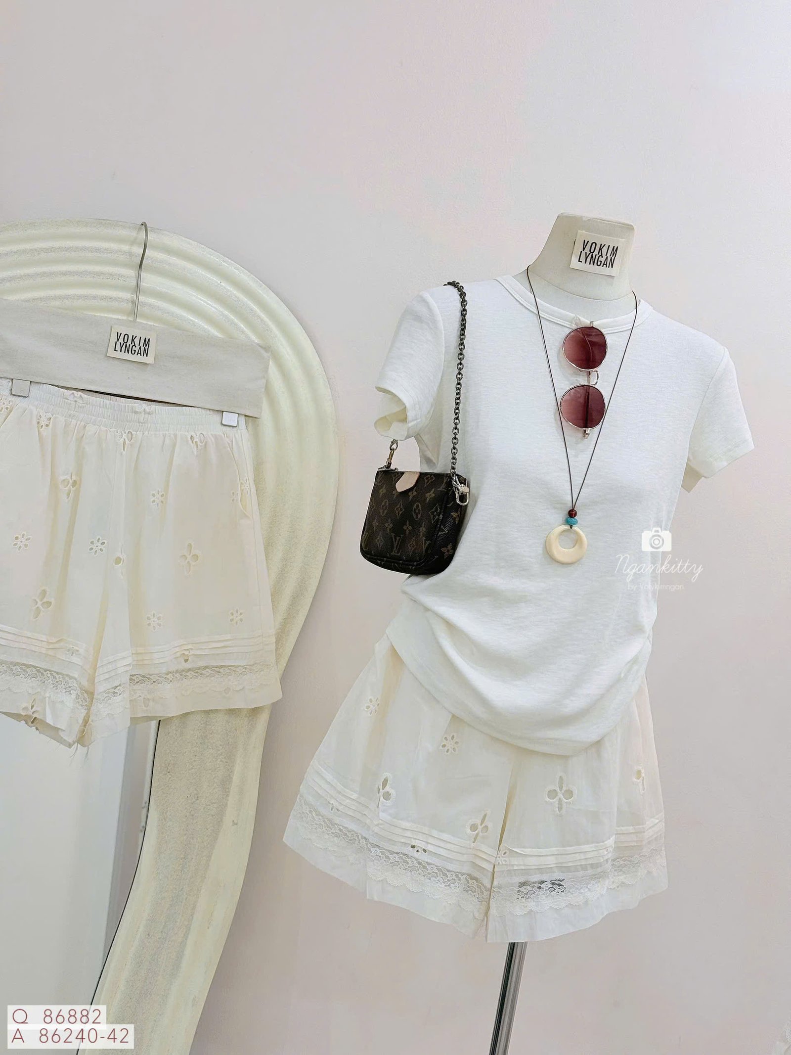 QUẦN SHORT HỌA TIẾT MIX REN - Hình ảnh 10