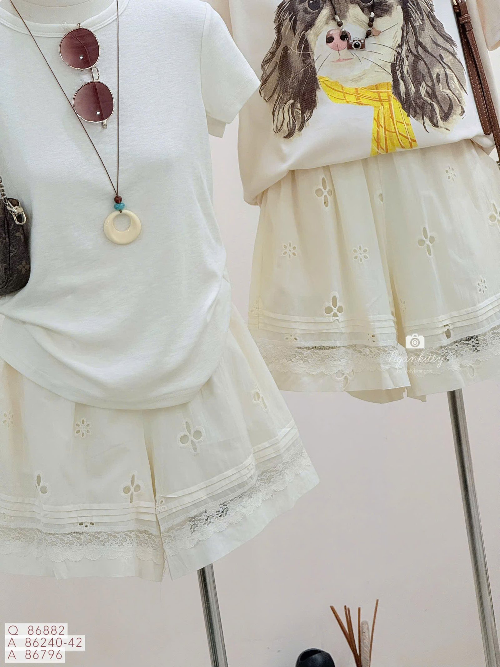 QUẦN SHORT HỌA TIẾT MIX REN - Hình ảnh 7