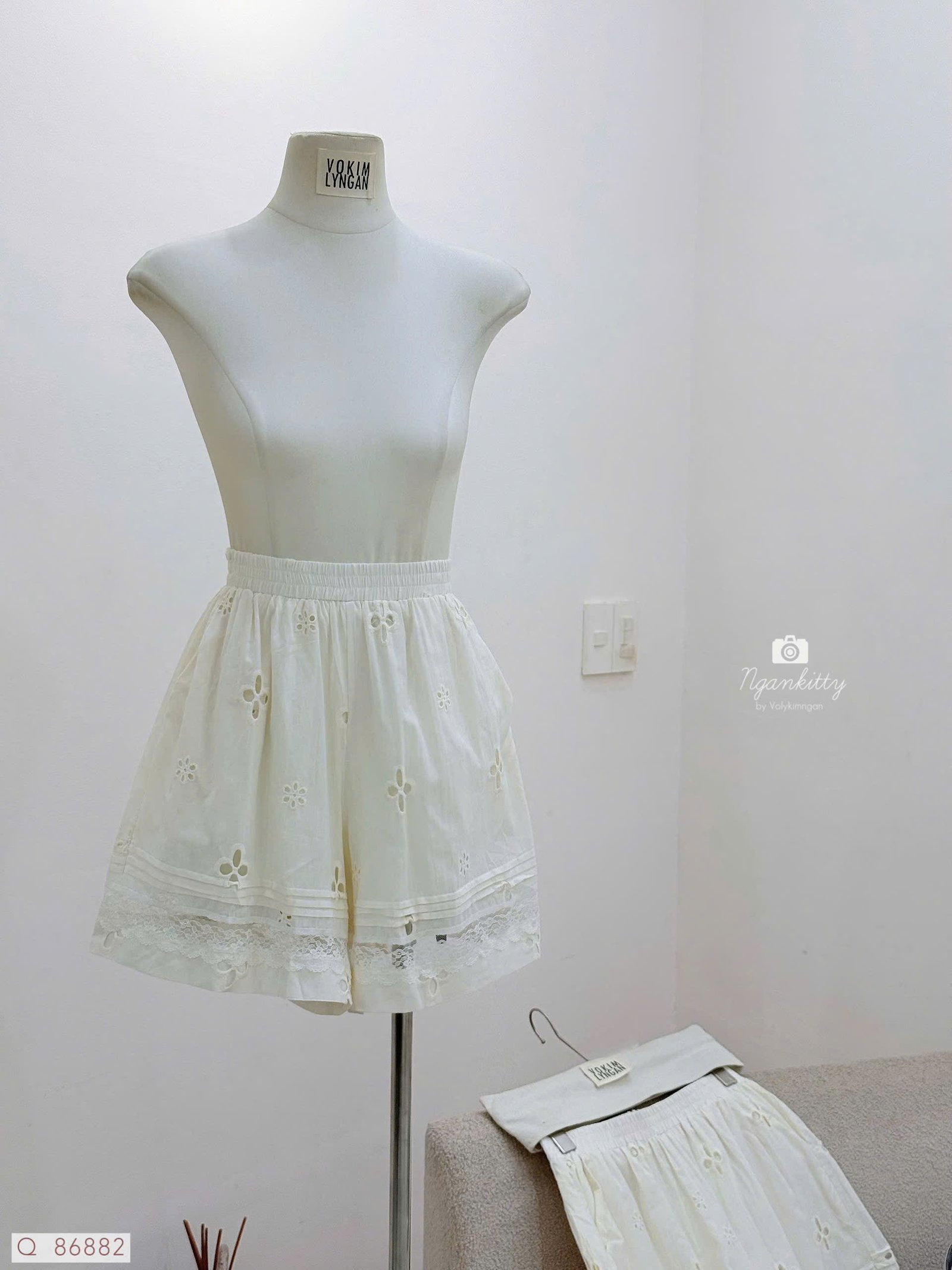 QUẦN SHORT HỌA TIẾT MIX REN - Hình ảnh 5