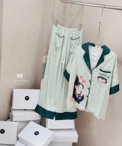 SET PIJJAMA HOA MÈO ĐEN