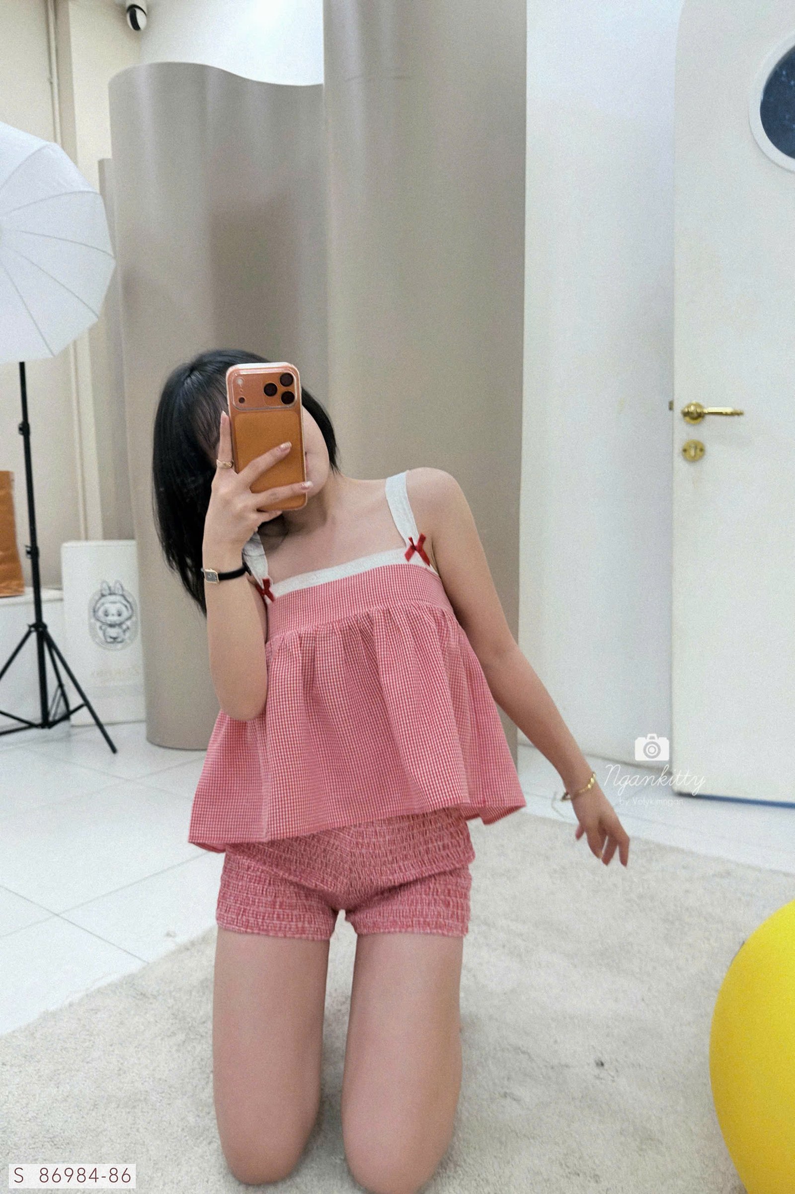 SET CARO ÁO BABYDOLL QUẦN NHÚM - Hình ảnh 4