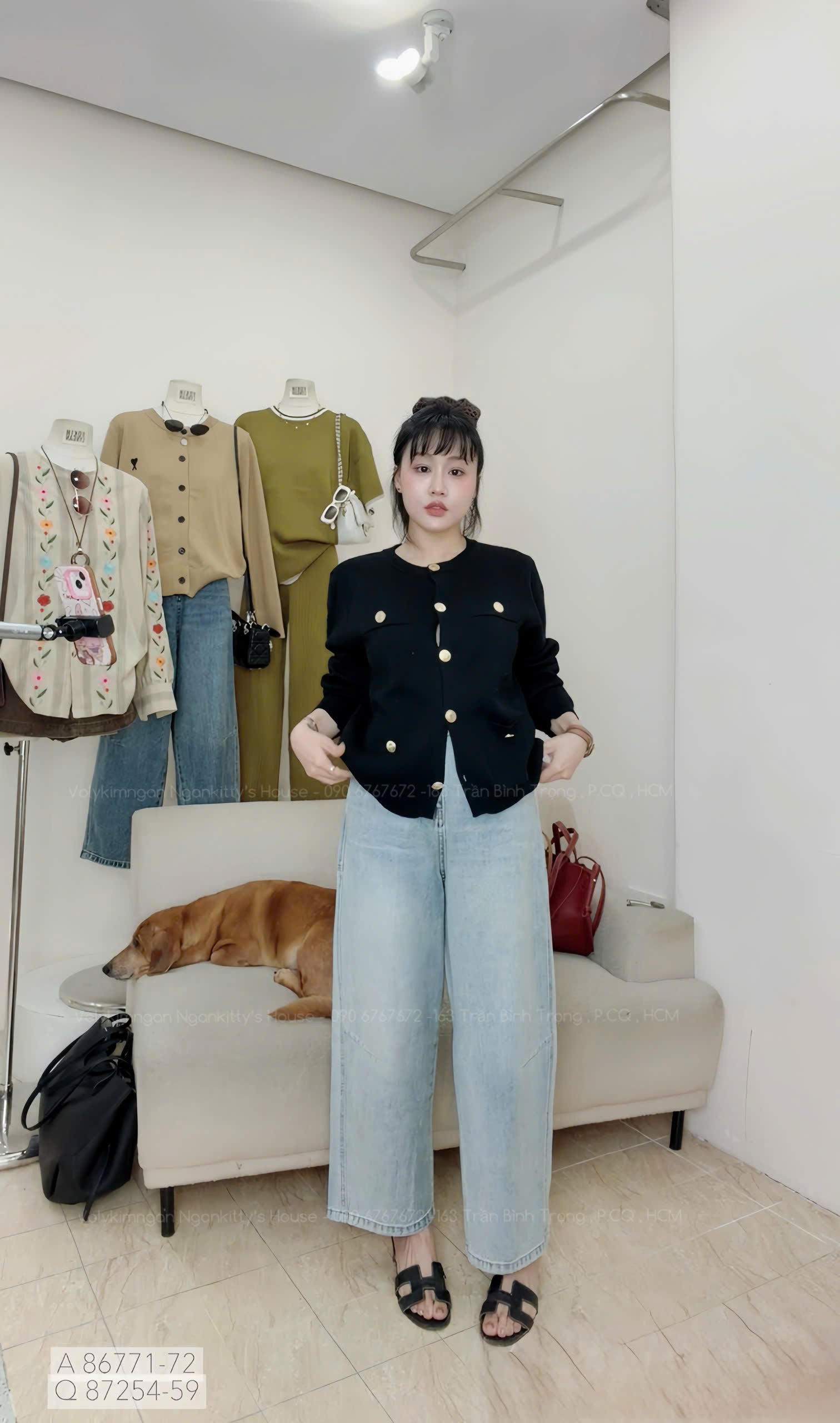 ÁO LEN CARDI TD MONTEGI NÚT VÀNG - Hình ảnh 6