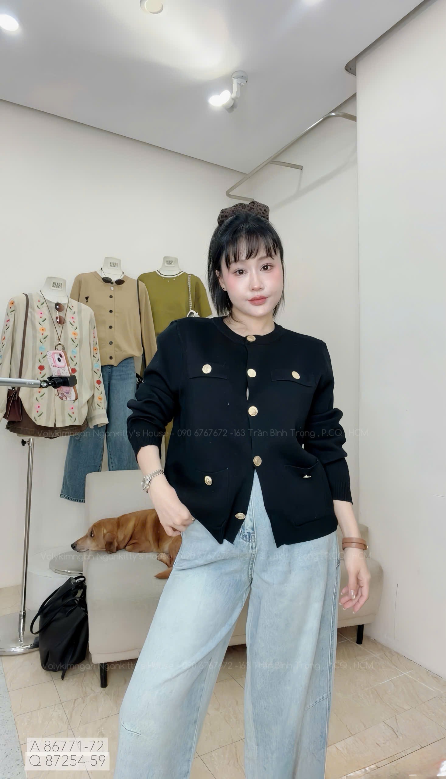 ÁO LEN CARDI TD MONTEGI NÚT VÀNG - Hình ảnh 8