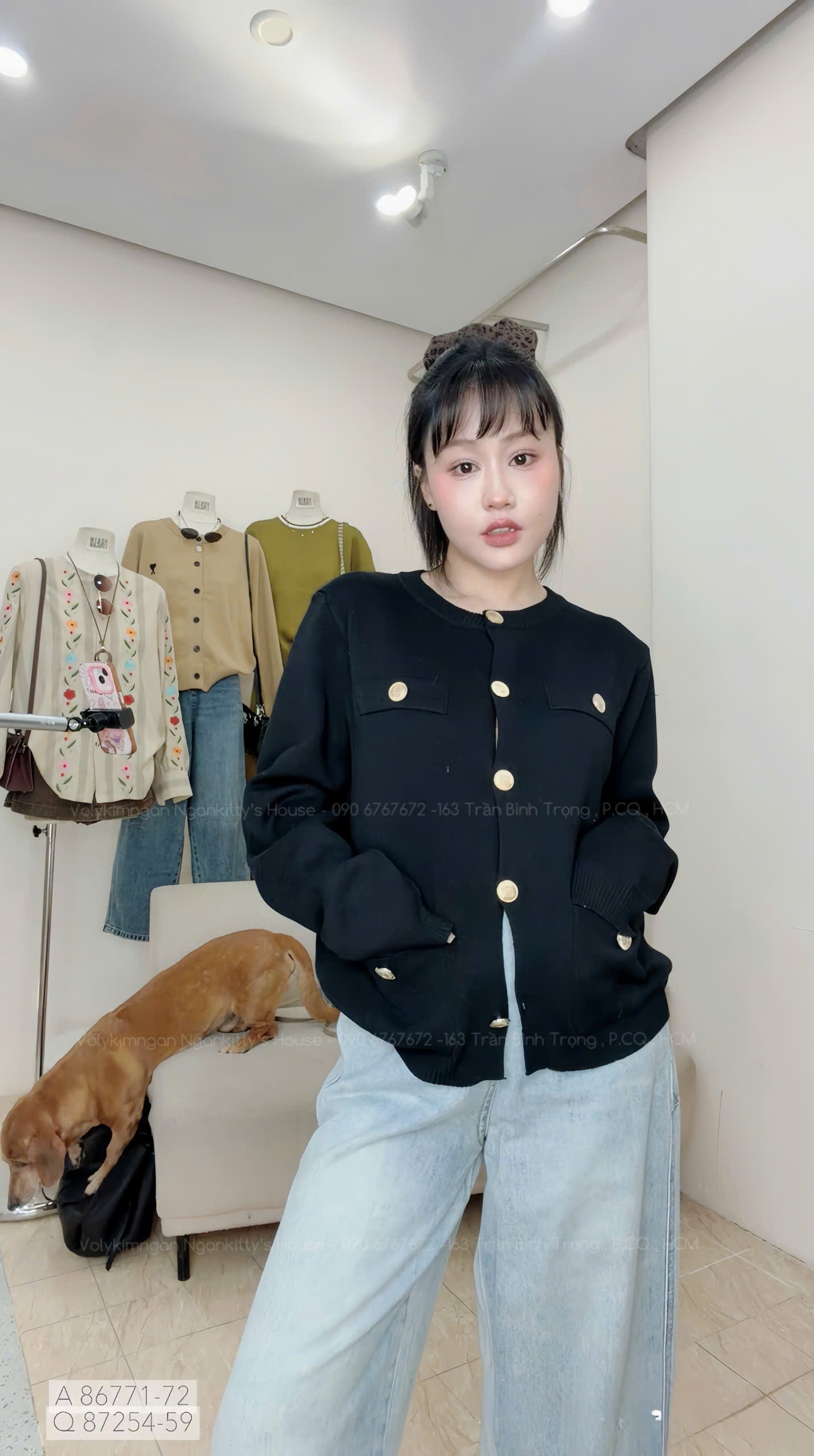 ÁO LEN CARDI TD MONTEGI NÚT VÀNG - Hình ảnh 3