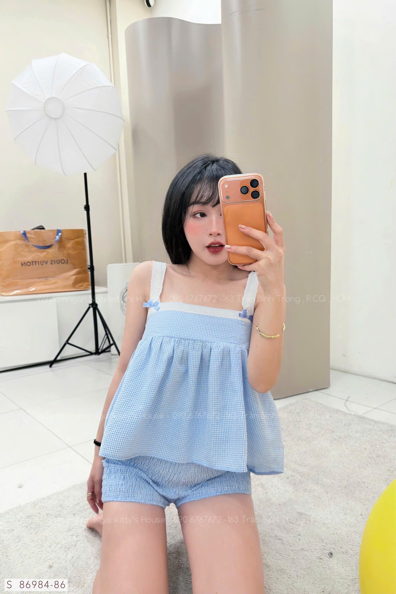 SET CARO ÁO BABYDOLL QUẦN NHÚM - Hình ảnh 3