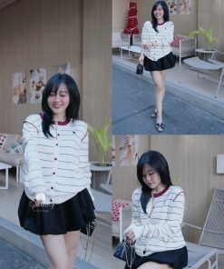 ÁO KHOÁC CADIGAN POLO SỌC