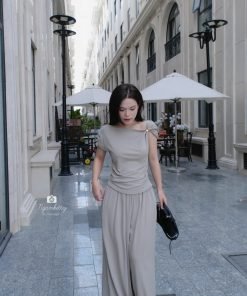 SET QUẦN SUÔNG ÁO DÚM VAI