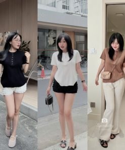 ÁO LEN GÂN NÚT CỔ