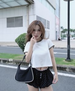 ÁO CROP VIỀN HỌA TIẾT