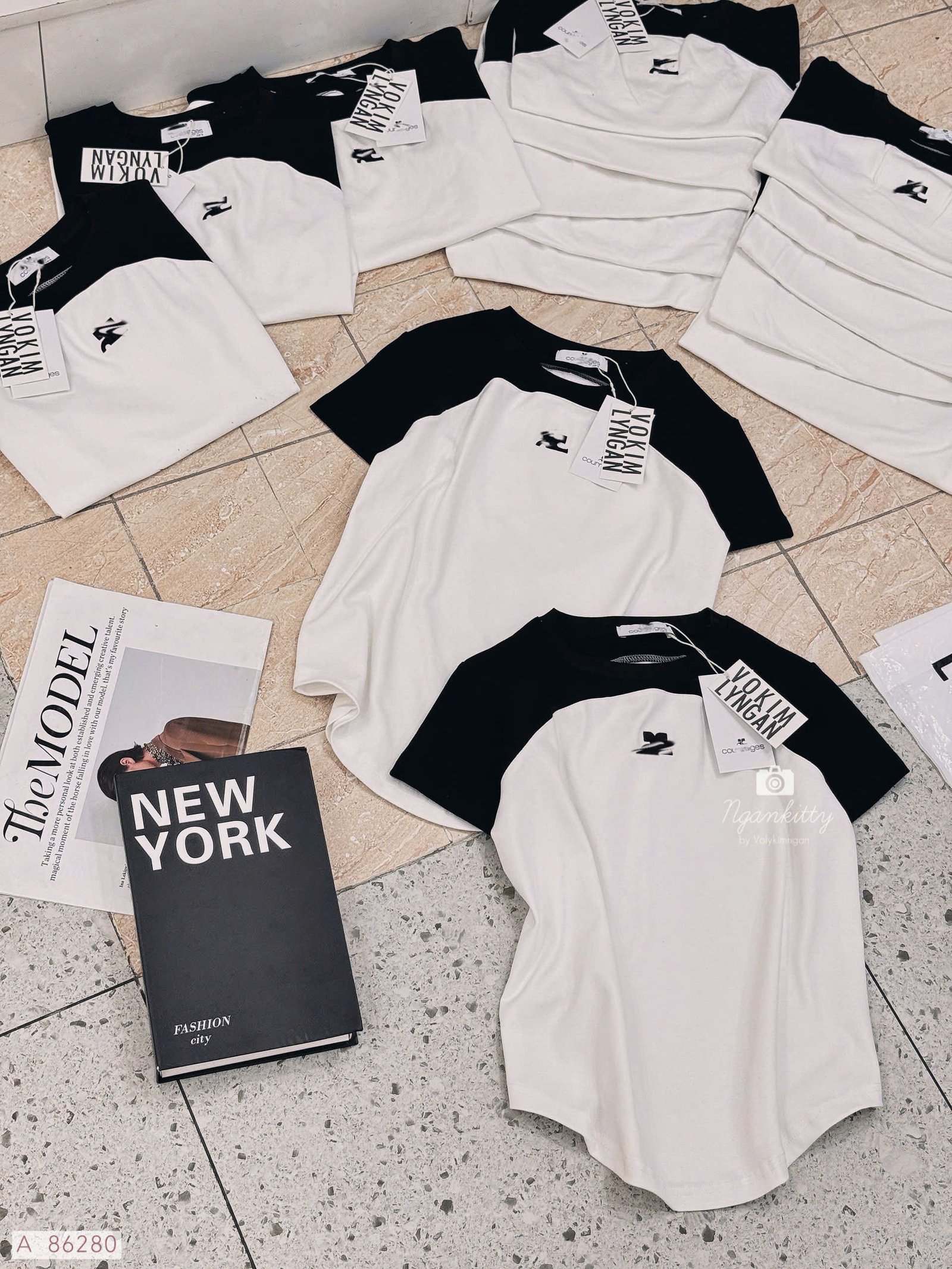 ÁO 2 MÀU LOGO COURREGES - Hình ảnh 2