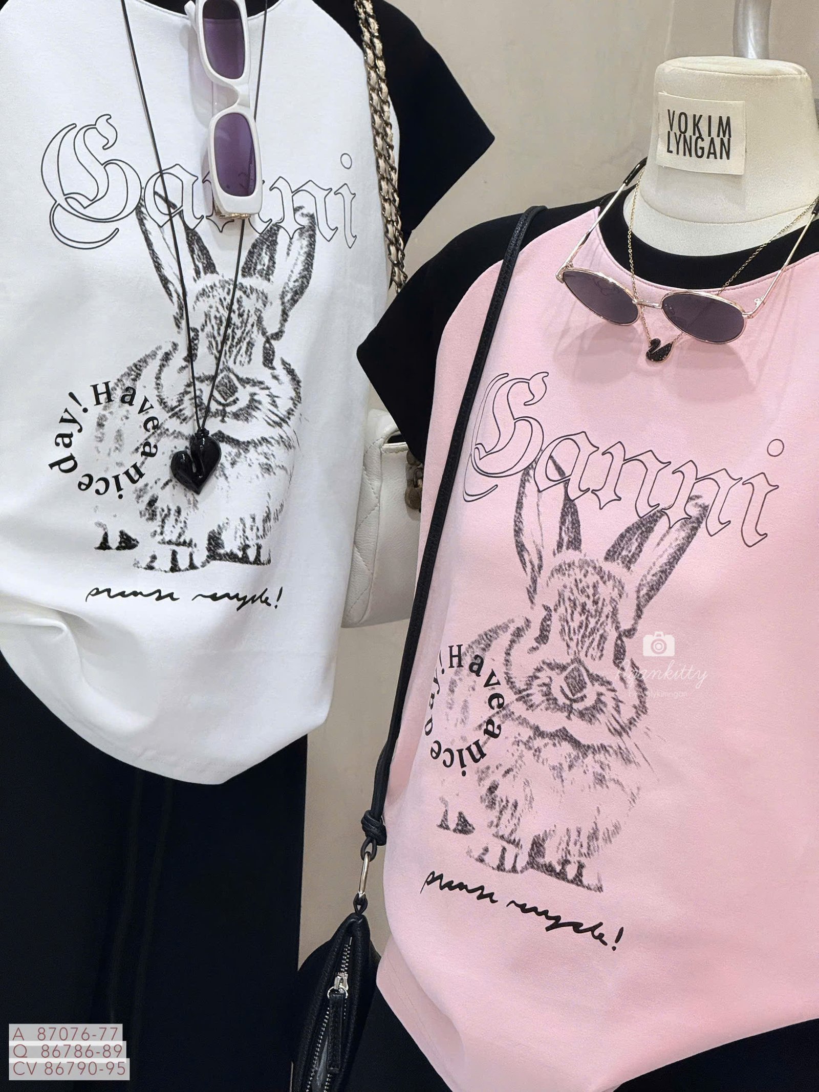 ÁO THỎ GANNI TAY CỌC GRAPLANG - Hình ảnh 4