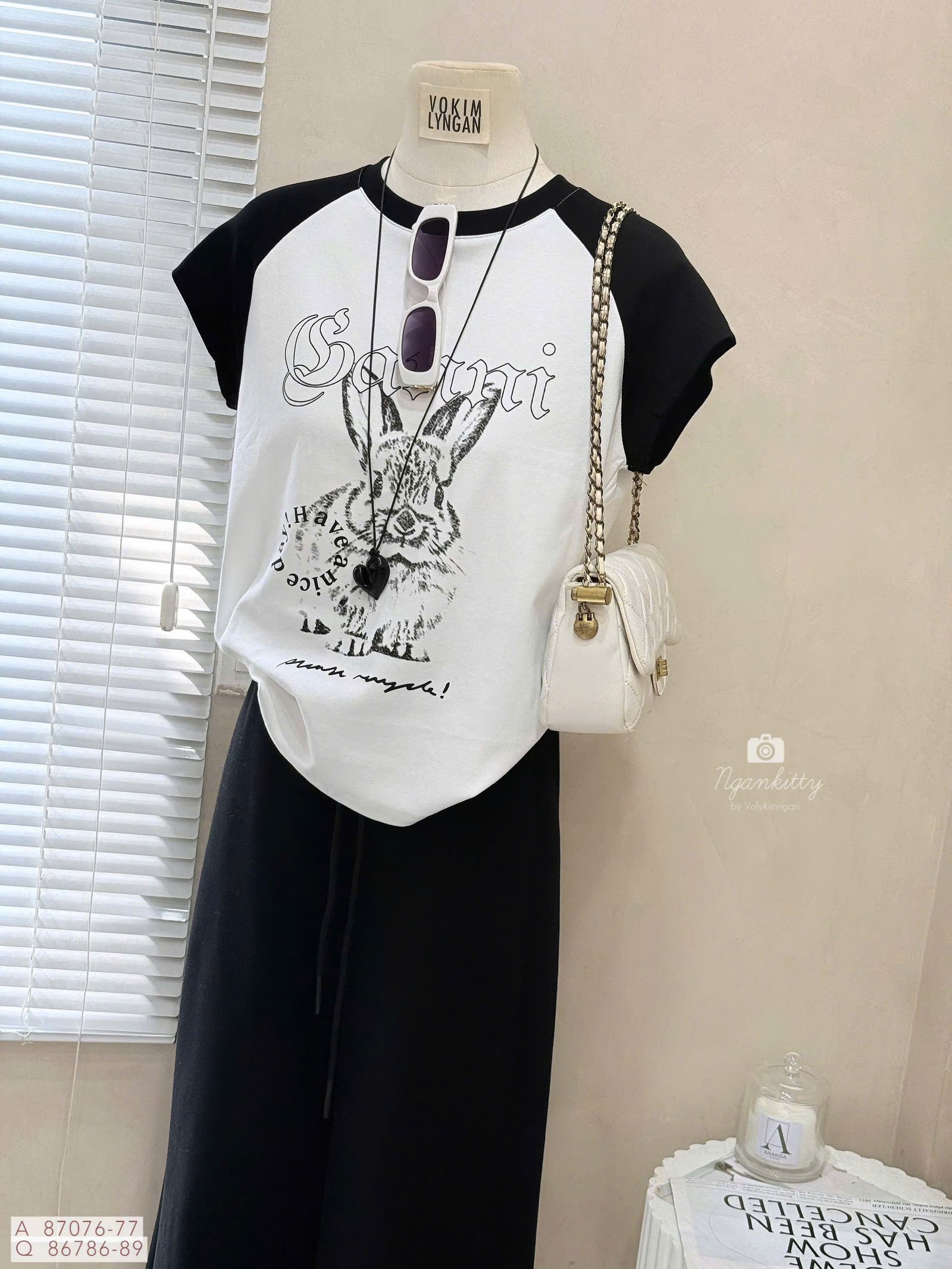 ÁO THỎ GANNI TAY CỌC GRAPLANG - Hình ảnh 2