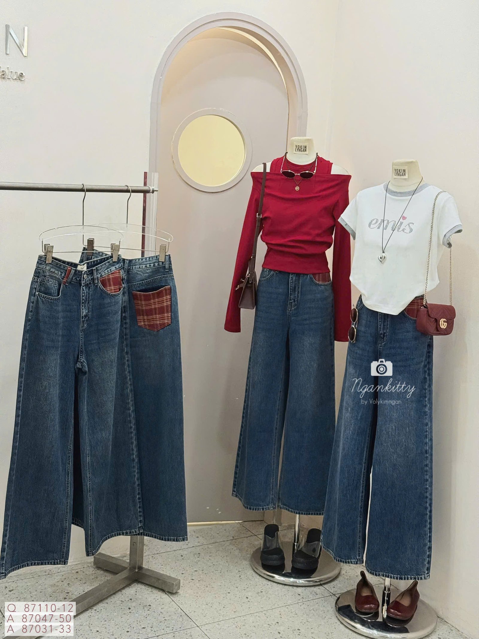 QUẦN SUÔNG TÚI MIX CARO