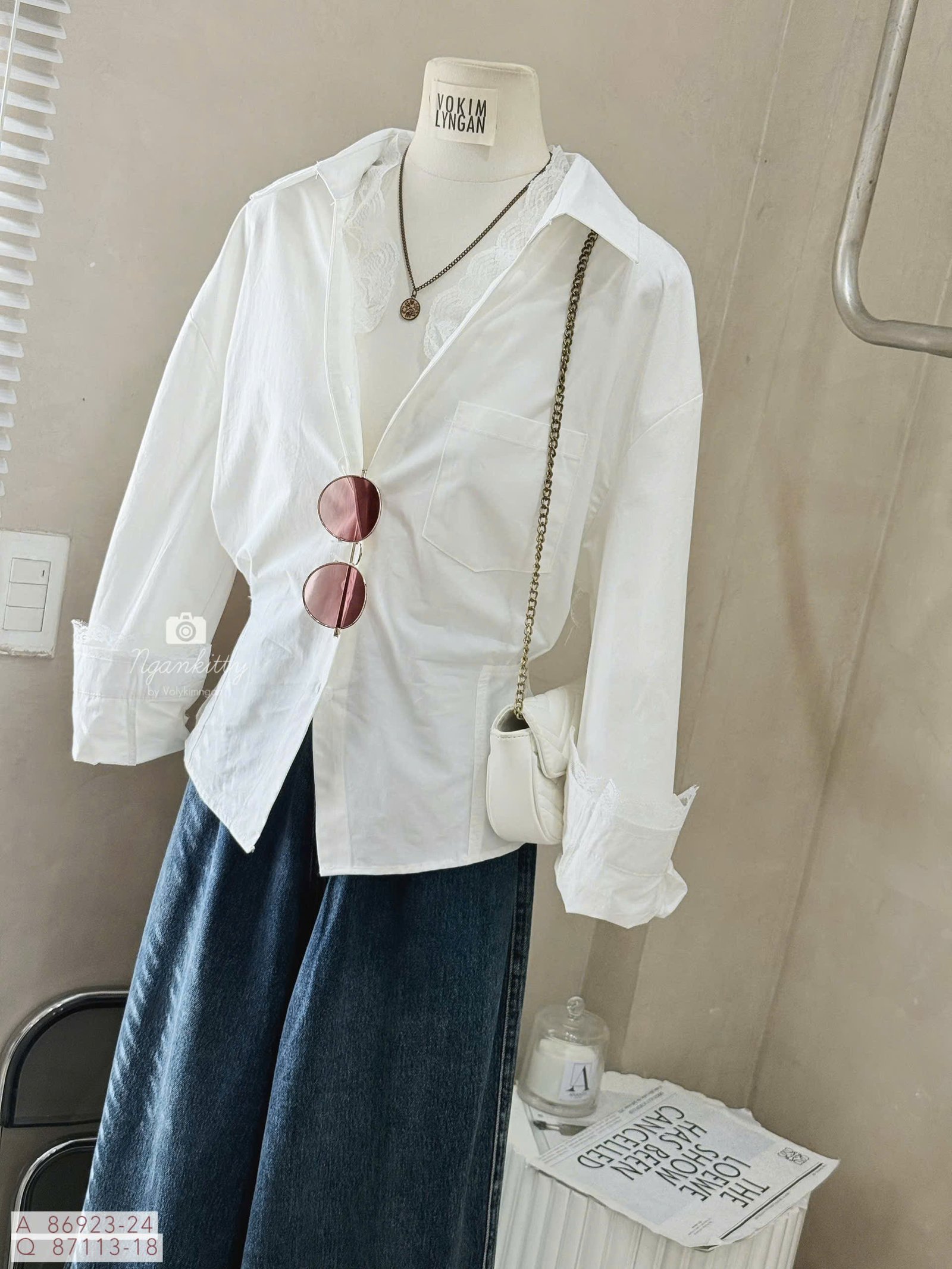 ÁO SƠMI TD REN BO NHÚNG EO - Hình ảnh 14