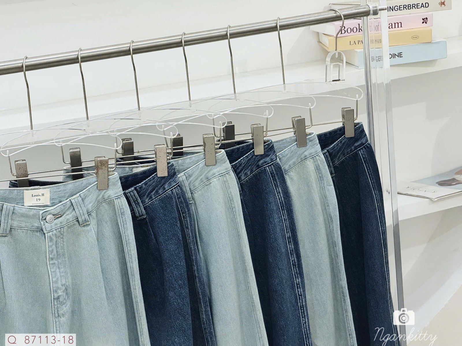 QUẦN JEAN SUÔNG TRƠN XẾP LI - Ảnh 8