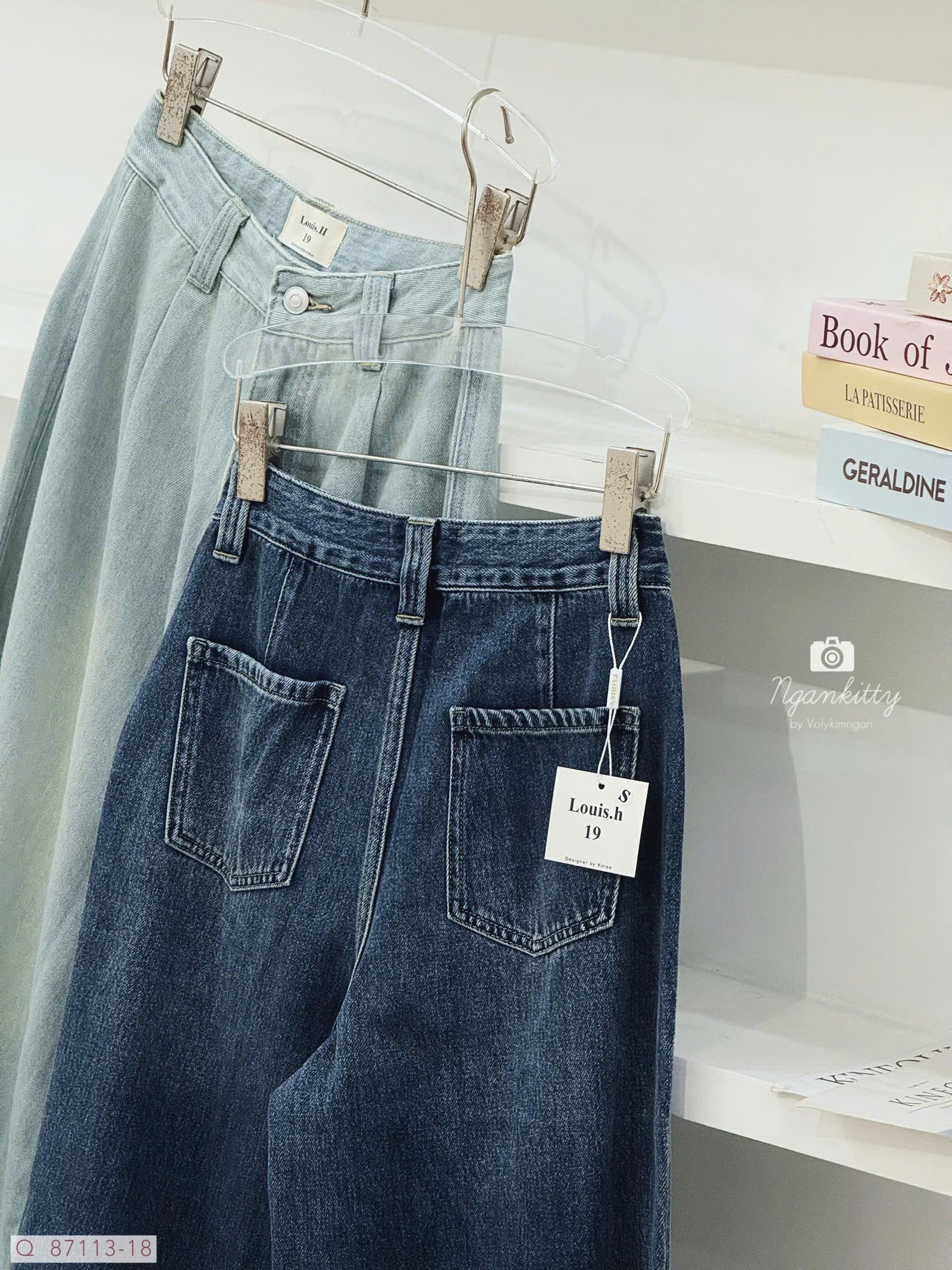 QUẦN JEAN SUÔNG TRƠN XẾP LI - Ảnh 5