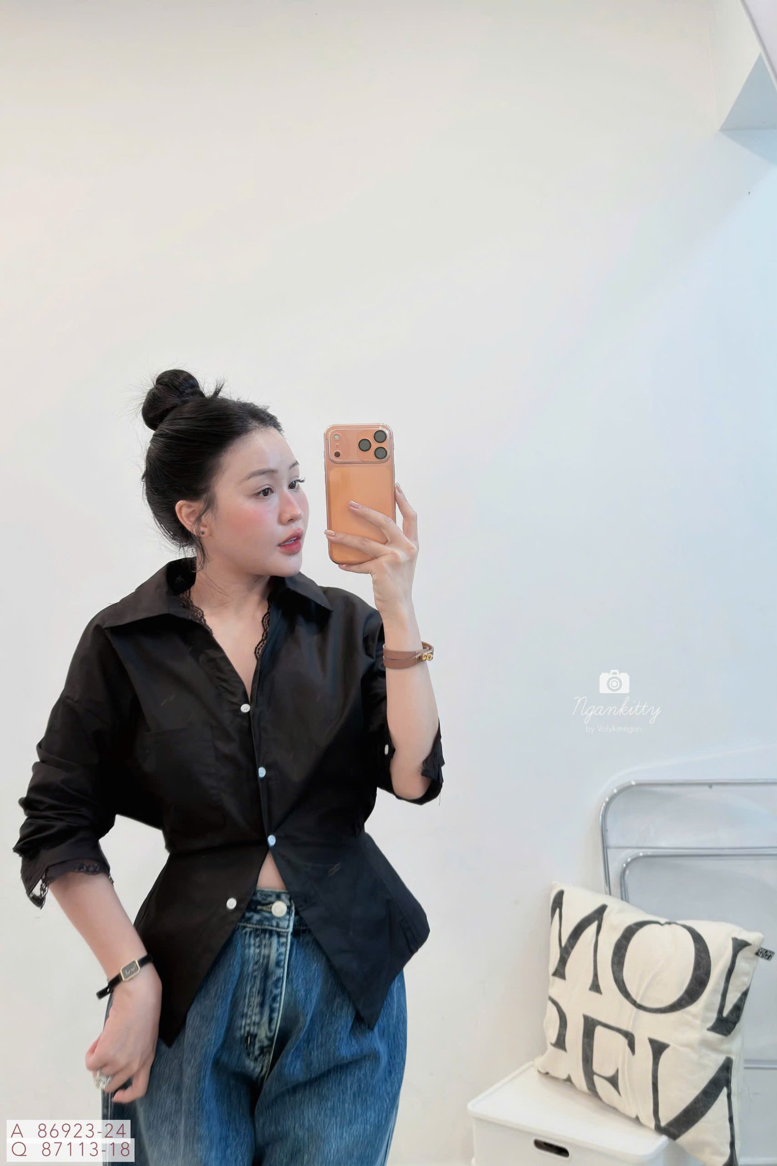 ÁO SƠMI TD REN BO NHÚNG EO - Hình ảnh 2