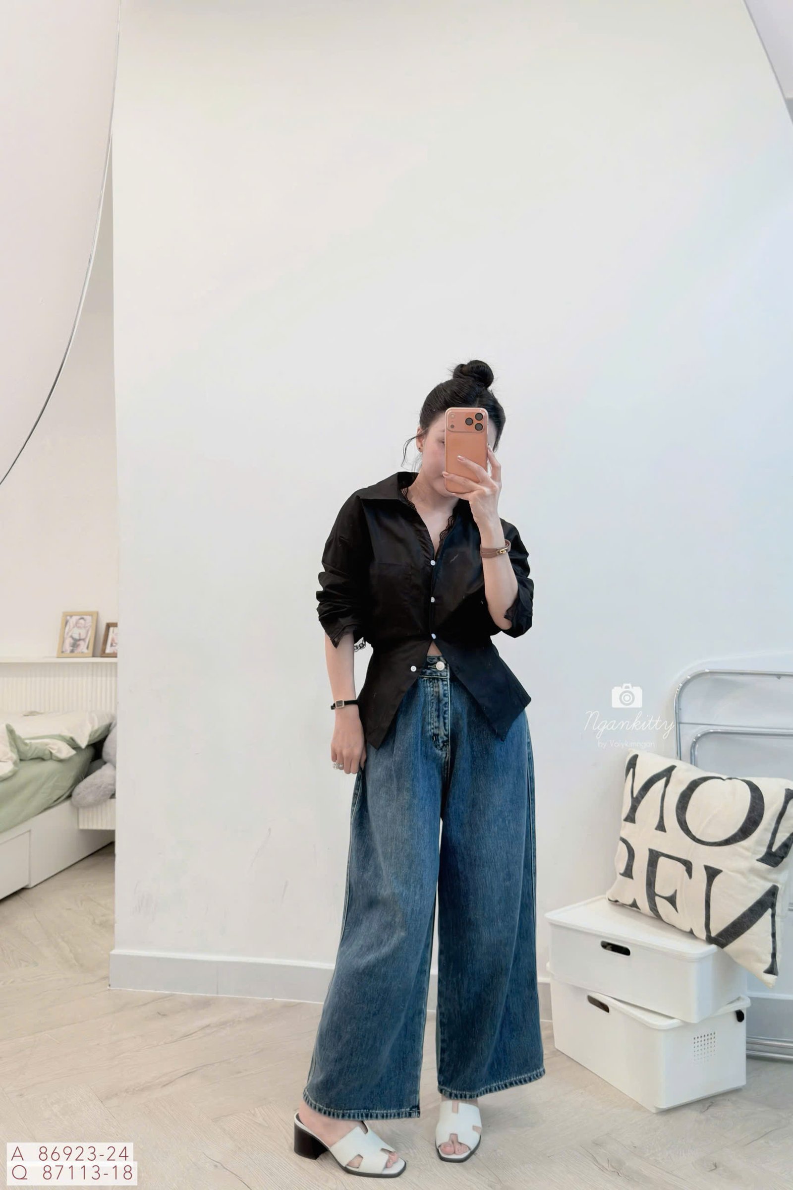 ÁO SƠMI TD REN BO NHÚNG EO - Hình ảnh 4