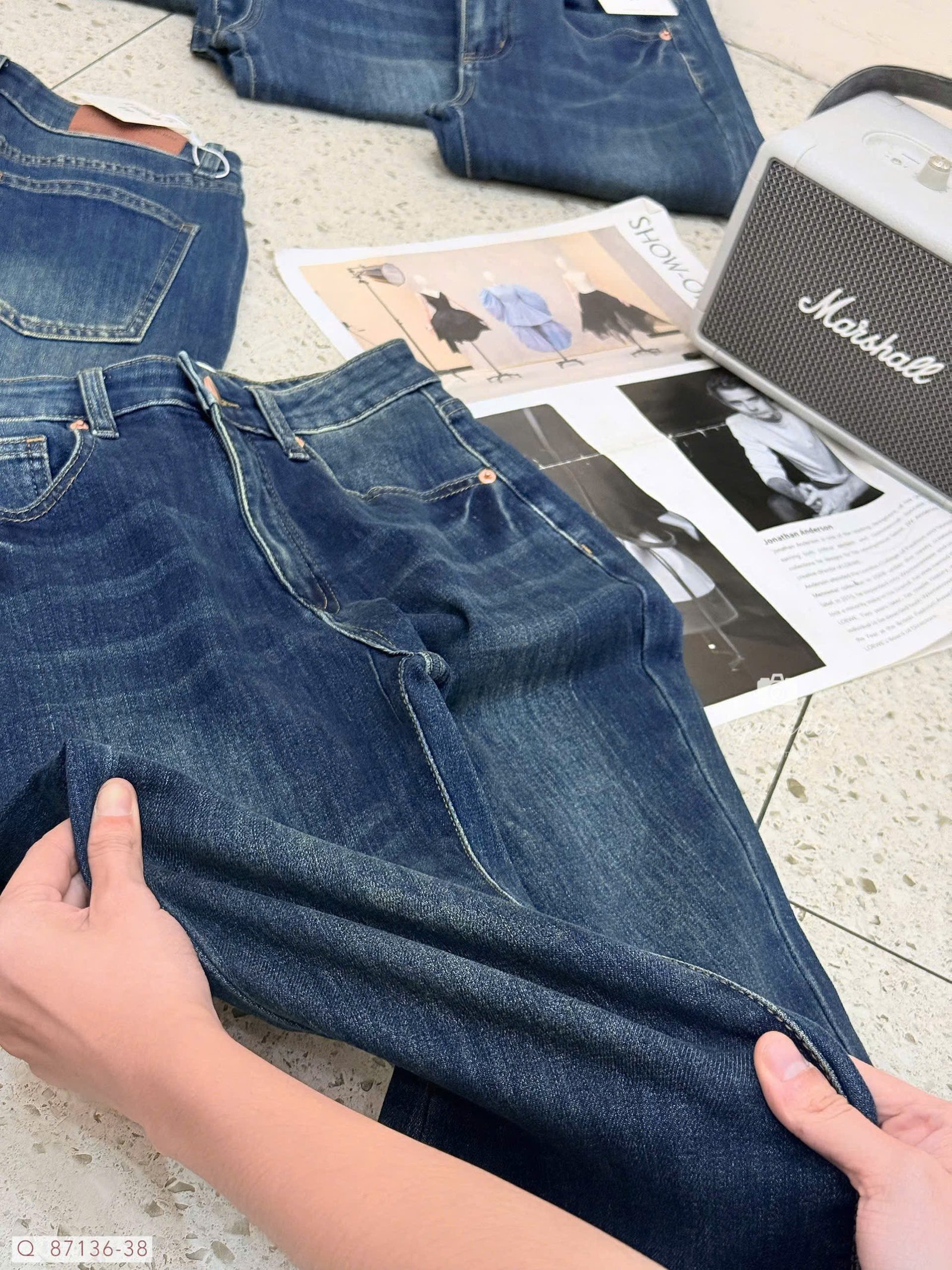 QUẦN JEAN BASS ỐNG LOE WASH XƯỚC - Hình ảnh 8