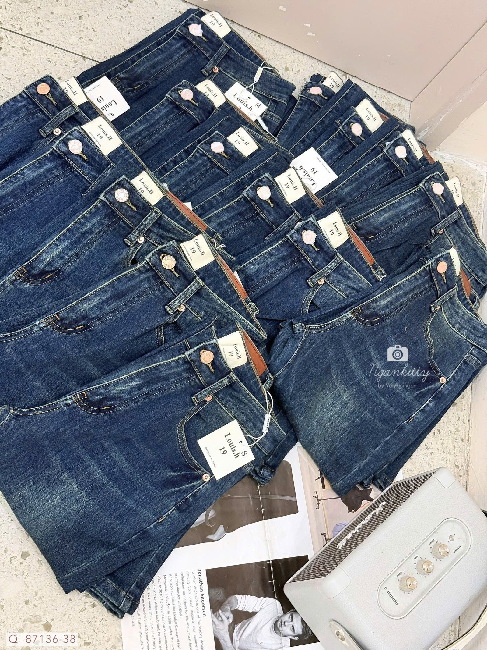 QUẦN JEAN BASS ỐNG LOE WASH XƯỚC - Hình ảnh 7