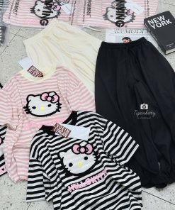 Alternative view of SET SỌC HELLOKITTY ÉP XÙ QUẦN POM