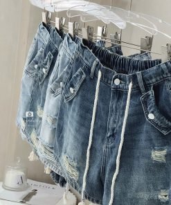 Alternative view of QUẦN SHORT RÁCH TÚI GẶP CHUN DÂY