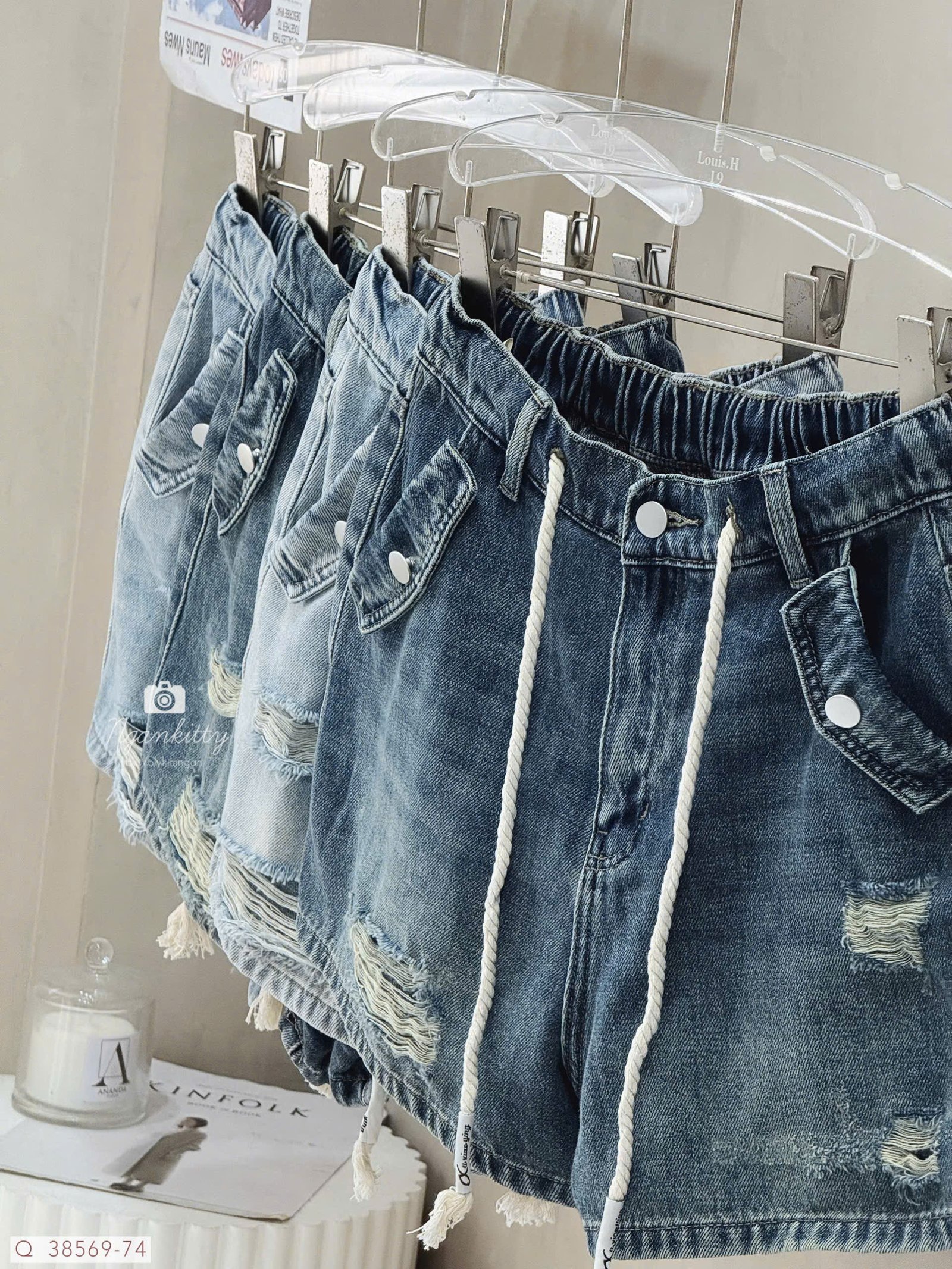 QUẦN SHORT RÁCH TÚI GẶP CHUN DÂY - Ảnh 2