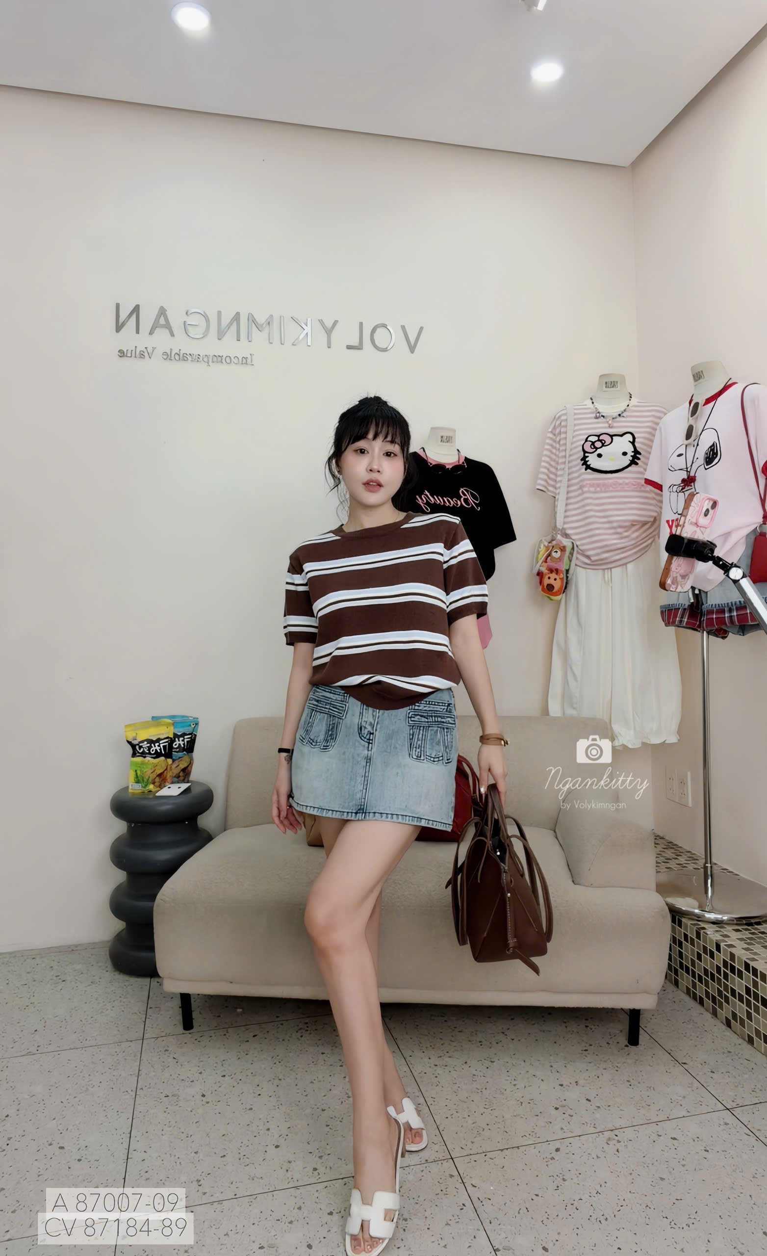 CHÂN VÁY JEAN TÚI NGƯỢC NƠ